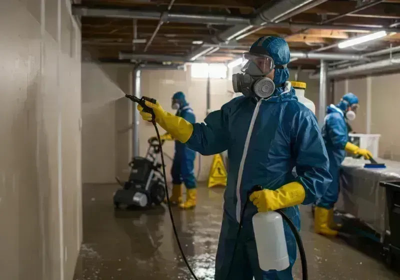 Basement Sanitization and Antimicrobial Treatment process in El Paso County, CO