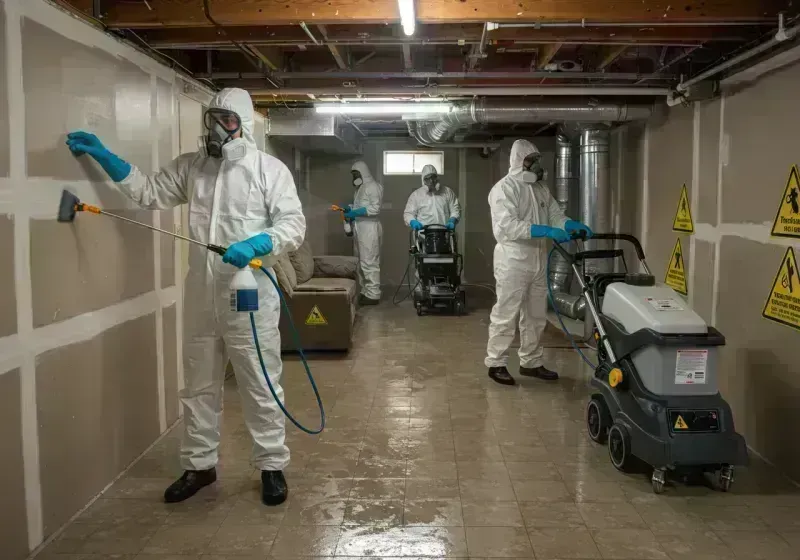 Basement Moisture Removal and Structural Drying process in El Paso County, CO